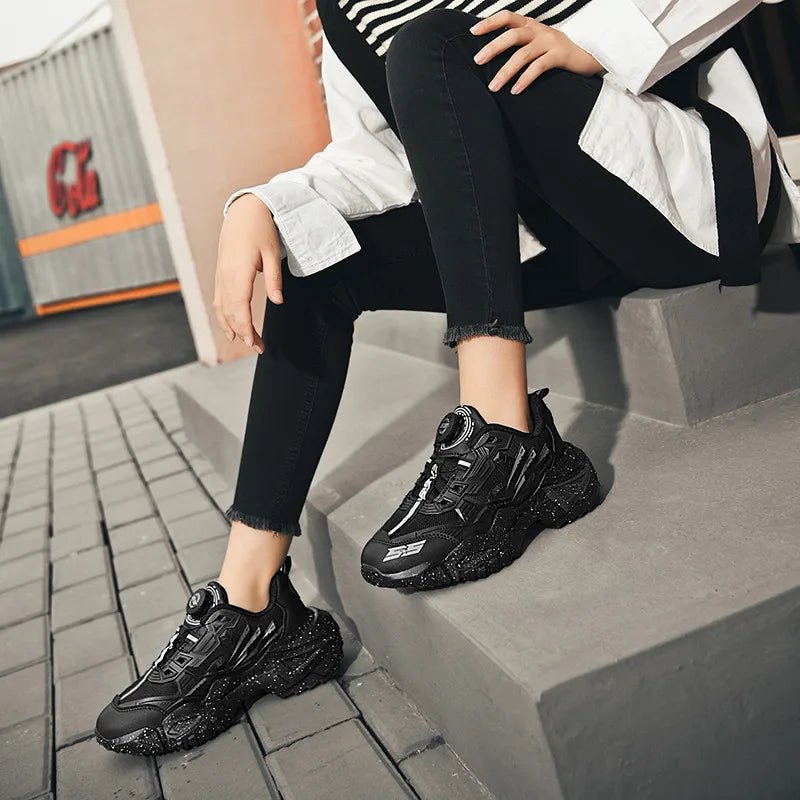 Unisex Running Shoes for Daily Jogging | Lightweight, Breathable Air Mesh, Buckle Strap, Durable Rubber Sole, Stability Support (Black 47) - | Zavonix