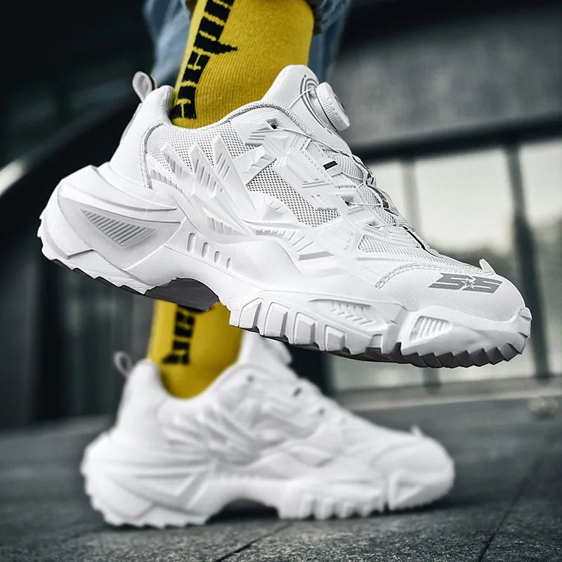 Unisex Running Shoes for Daily Jogging | Lightweight, Breathable Air Mesh, Buckle Strap, Durable Rubber Sole, Stability Support (Beige 47) - | Zavonix