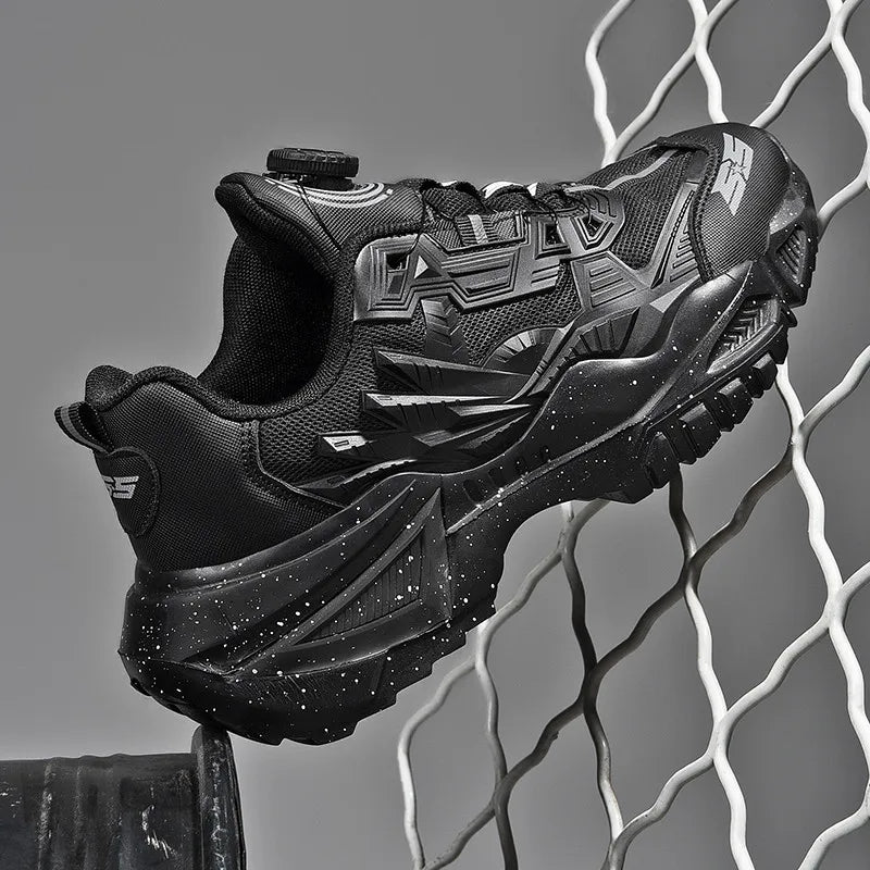 Unisex Running Shoes for Daily Jogging | Lightweight, Breathable Air Mesh, Buckle Strap, Durable Rubber Sole, Stability Support (Black 47) - | Zavonix