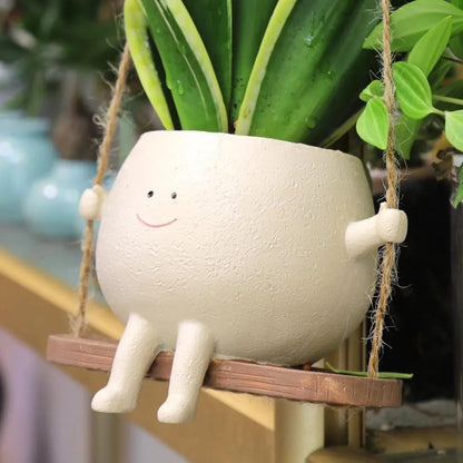 Swinging Plant Pot with Smiley Face | Indoor and Outdoor Decor 2