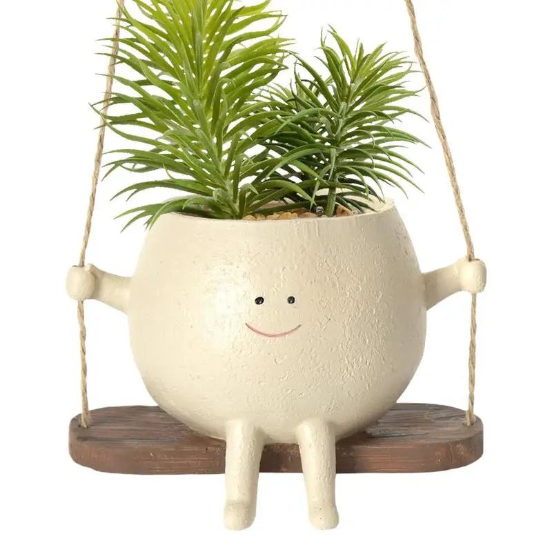 Swinging Plant Pot with Smiley Face | Indoor and Outdoor Decor 5