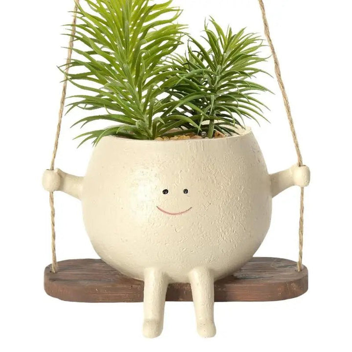 Swinging Plant Pot with Smiley Face | Indoor and Outdoor Decor 5