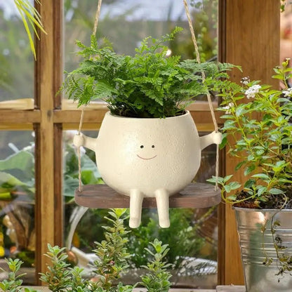 Swinging Plant Pot with Smiley Face | Indoor and Outdoor Decor 7