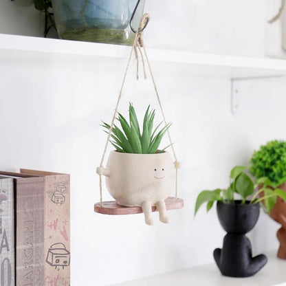 Swinging Plant Pot with Smiley Face | Indoor and Outdoor Decor 3