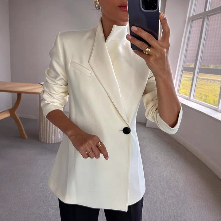 Sylvia Loose Fit Womens Blazer Notched Collar Product Image 05