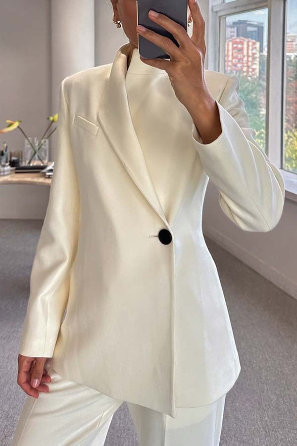 Sylvia Loose Fit Womens Blazer Notched Collar Product Image 07