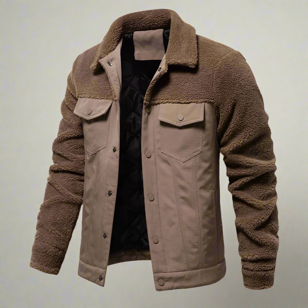 "Synthetic Sherpa Jacket" (Dark Blue S) - | Zavonix