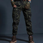 Tactical Cargo Pants - Combat Utility Pants (Grey Camouflage XS (US 28)) - | Zavonix