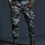 Tactical Cargo Pants - Combat Utility Pants (Grey Camouflage XS (US 28)) - | Zavonix