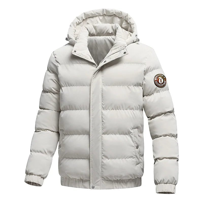 Talenis — Wind - Resistant Puffer Coat with Removable Hood (Beige XS) - | Zavonix
