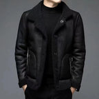 Talenzo — Leather Fleece Jacket for Warmth and Outdoor Comfort (Black S) - | Zavonix
