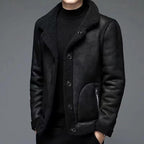 Talenzo — Leather Fleece Jacket for Warmth and Outdoor Comfort (Black S) - | Zavonix
