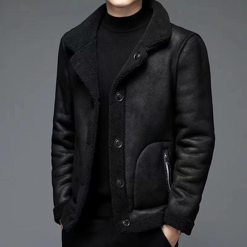 Talenzo — Leather Fleece Jacket for Warmth and Outdoor Comfort (Black S) - | Zavonix