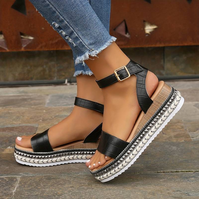Talia Textured Platform Sandals product image 5