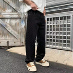 Tapestry Denim Trousers Jeans (Black XS) - | Zavonix