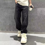 Tapestry Denim Trousers Jeans (Black XS) - | Zavonix