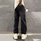 Tapestry Denim Trousers Jeans (Dark gray XS) - | Zavonix