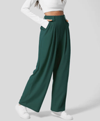 TheANDER™ - Elegant Elasticated High - Waisted Trousers (Purple S) - | Zavonix