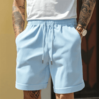 Tafari Cuffed Shorts (Beige S) - | Zavonix