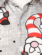Tavren Gnome Shirt — Men's Stretch Holiday Tee with Wrinkle Resistance (Gray S) - xmas | Zavonix