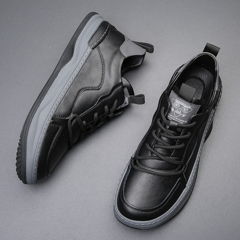 The Authentic Leather Footwear (Black 38) - | Zavonix