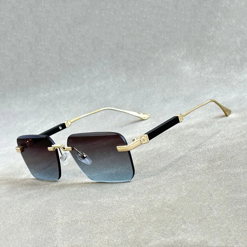 The Canarsie Frameless Sunglasses (Black ) - Men's Sunglasses | Zavonix