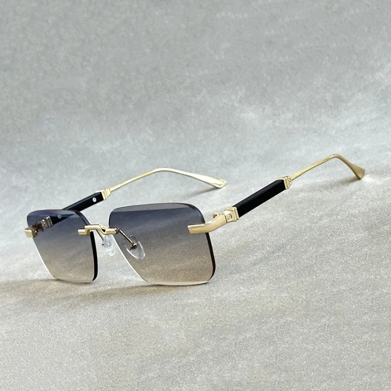 The Canarsie Frameless Sunglasses (Black ) - Men's Sunglasses | Zavonix
