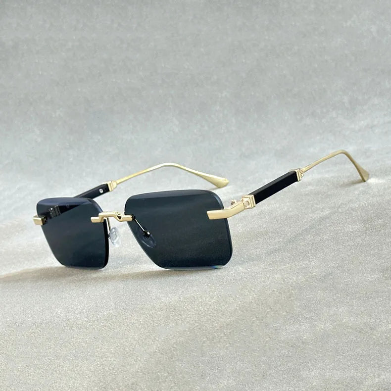 The Canarsie Frameless Sunglasses (Black ) - Men's Sunglasses | Zavonix