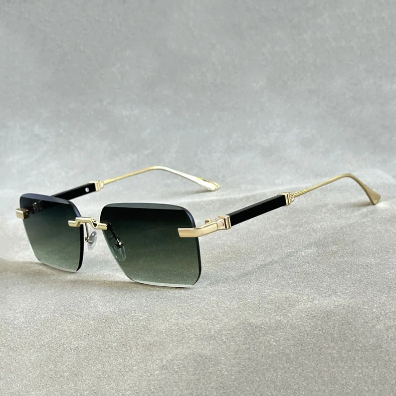 The Canarsie Frameless Sunglasses (Green ) - Men's Sunglasses | Zavonix