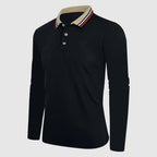 The Caprice Long Sleeve Polo (Black S) - Polo shirt | Zavonix