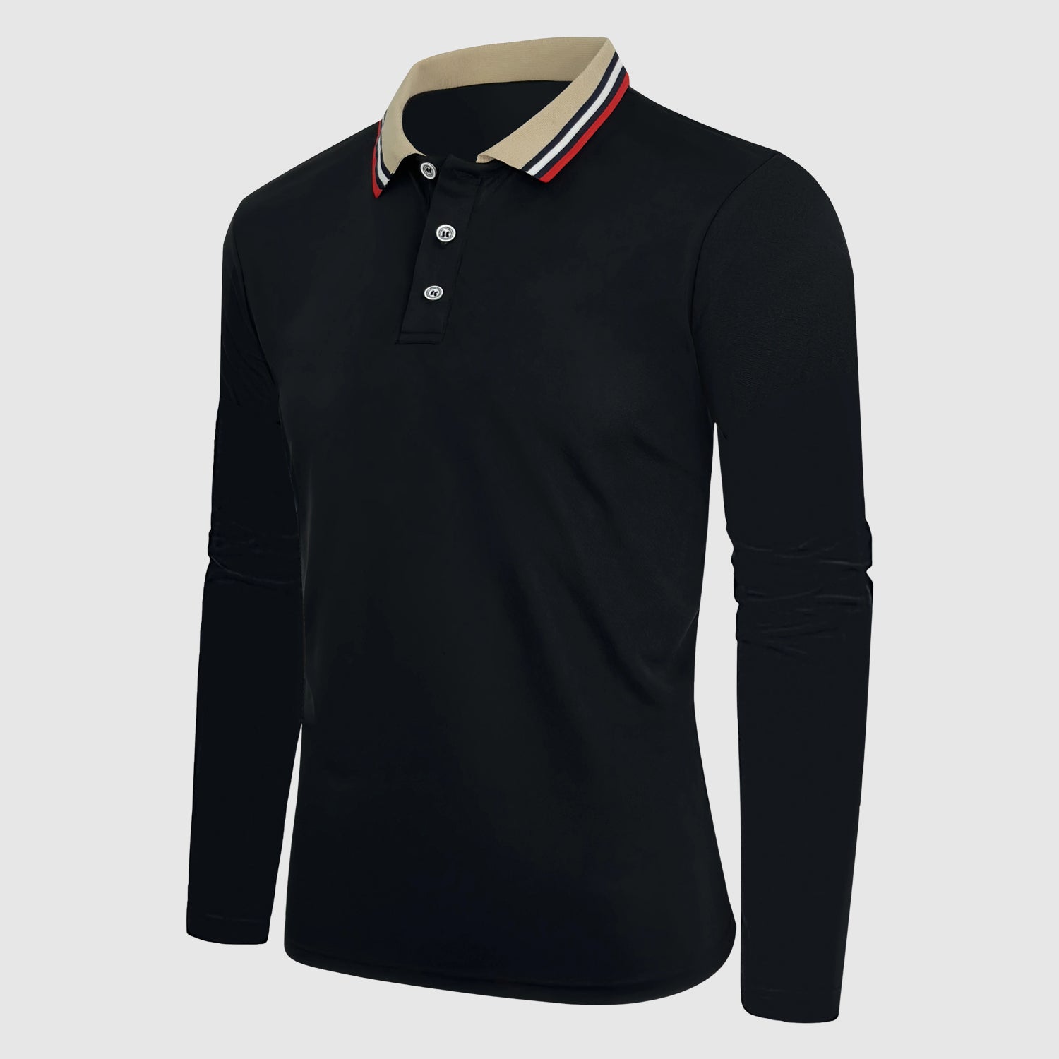 The Caprice Long Sleeve Polo (Black S) - Polo shirt | Zavonix
