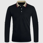 The Caprice Long Sleeve Polo (Black S) - Polo shirt | Zavonix