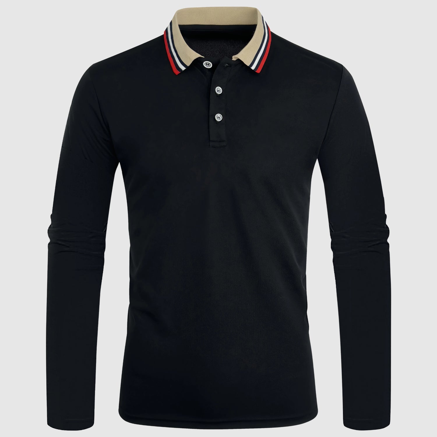 The Caprice Long Sleeve Polo (Black S) - Polo shirt | Zavonix