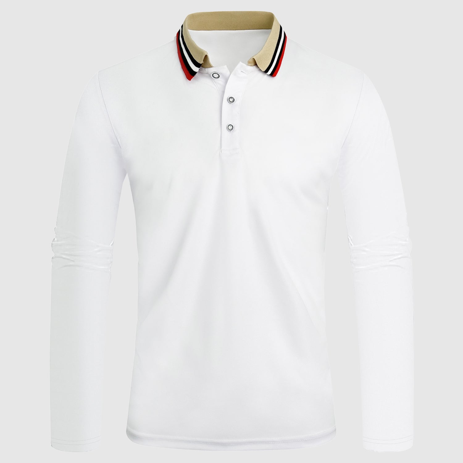 The Caprice Long Sleeve Polo (White S) - Polo shirt | Zavonix