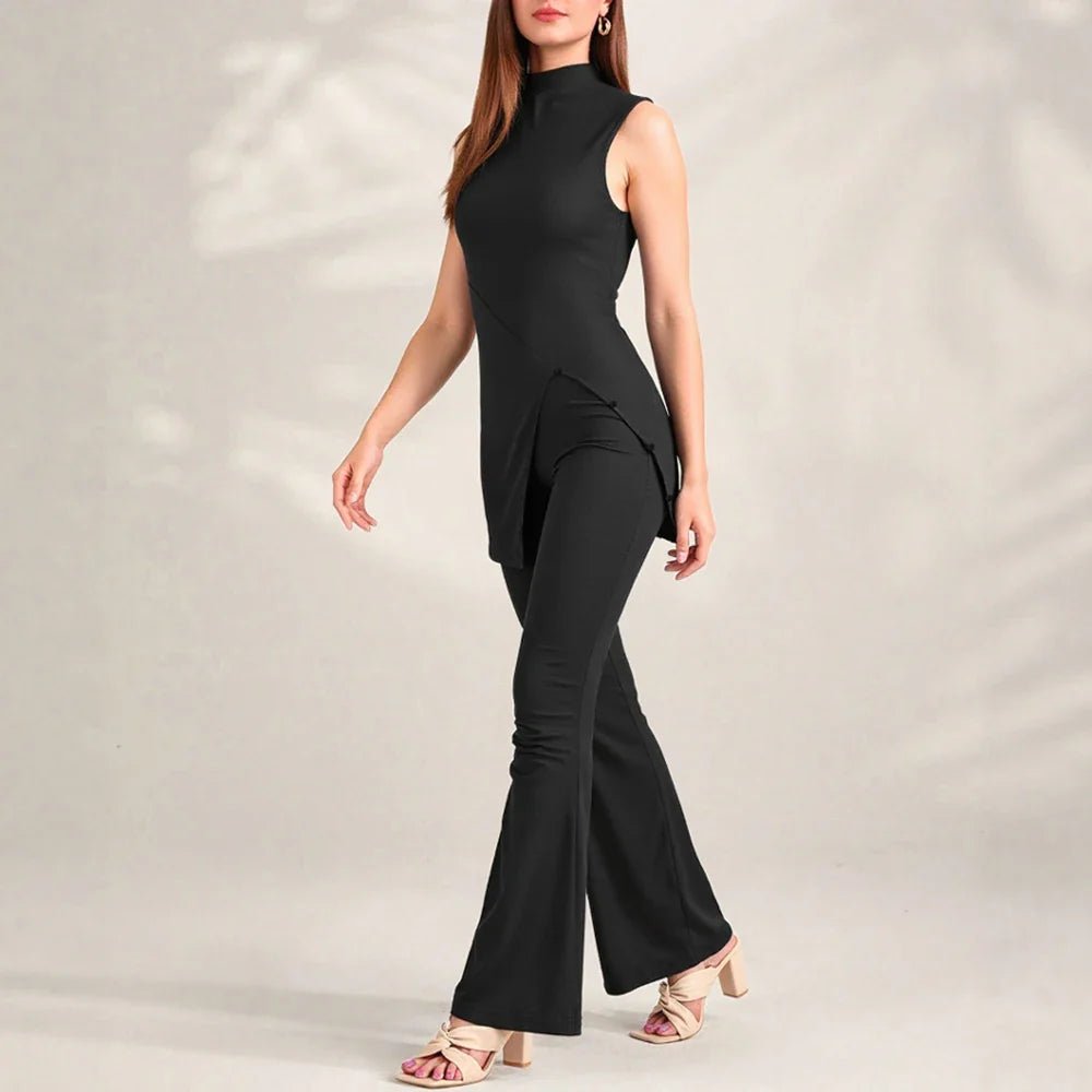 The Elyssa Ribbed Set (Black S) - Women knit set | Zavonix