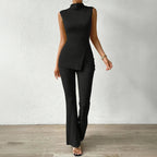 The Elyssa Ribbed Set (Black S) - Women knit set | Zavonix