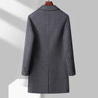 The Gentleman’s Edge Wool Topcoat (Dark Grey XXS) - | Zavonix