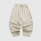 The Kaizo Wide - Leg Trousers (Beige S) - Loose - fit pants | Zavonix
