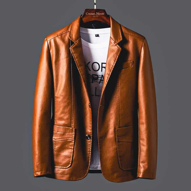 The Outlaw Elite Leather Jacket Leather Jacket (Brown XS) - Jacket | Zavonix