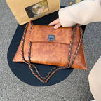 The Regal™ Leather Satchel - by (Brown ) - | Zavonix