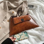 The Regal™ Leather Satchel - by (Brown ) - | Zavonix