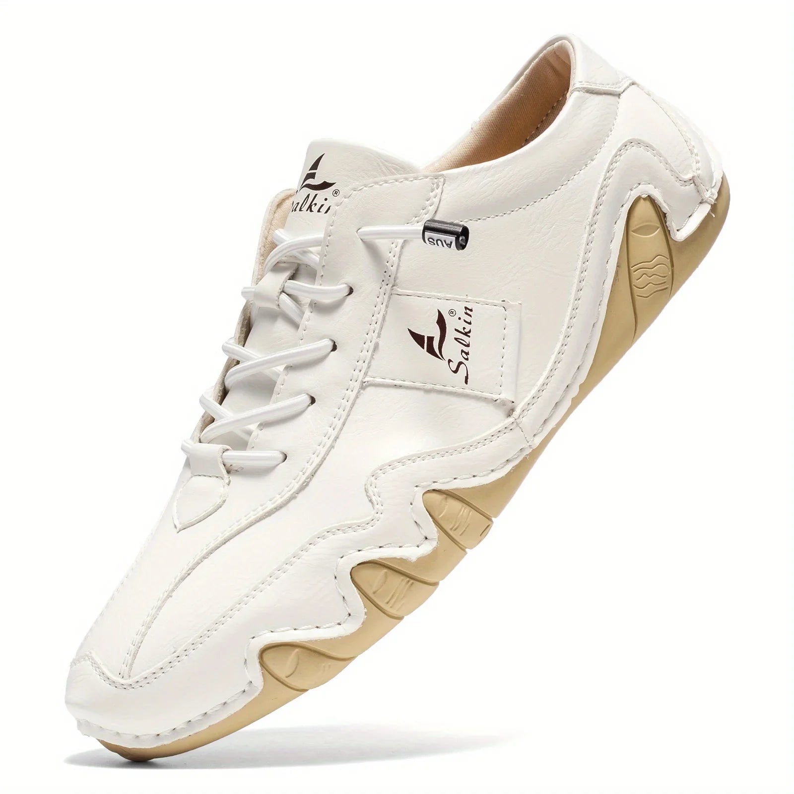 The Salkin™ Retro Genuine Leather Italian Footwear (Beige 39) - | Zavonix