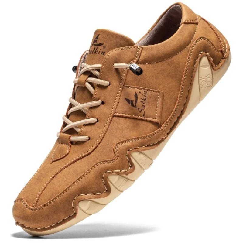 The Salkin™ Retro Genuine Leather Italian Footwear (Beige 39) - | Zavonix