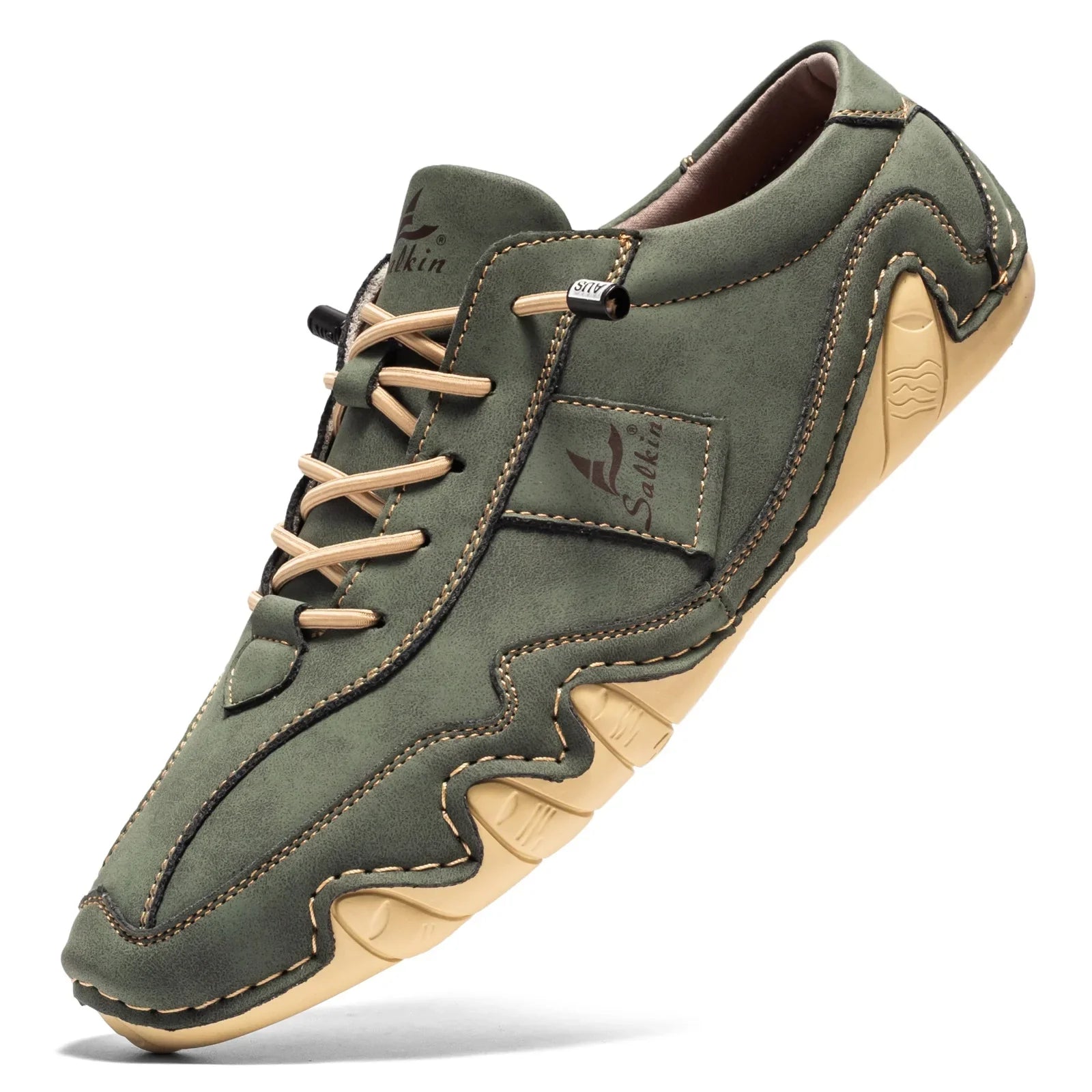 The Salkin™ Retro Genuine Leather Italian Footwear (Beige 39) - | Zavonix
