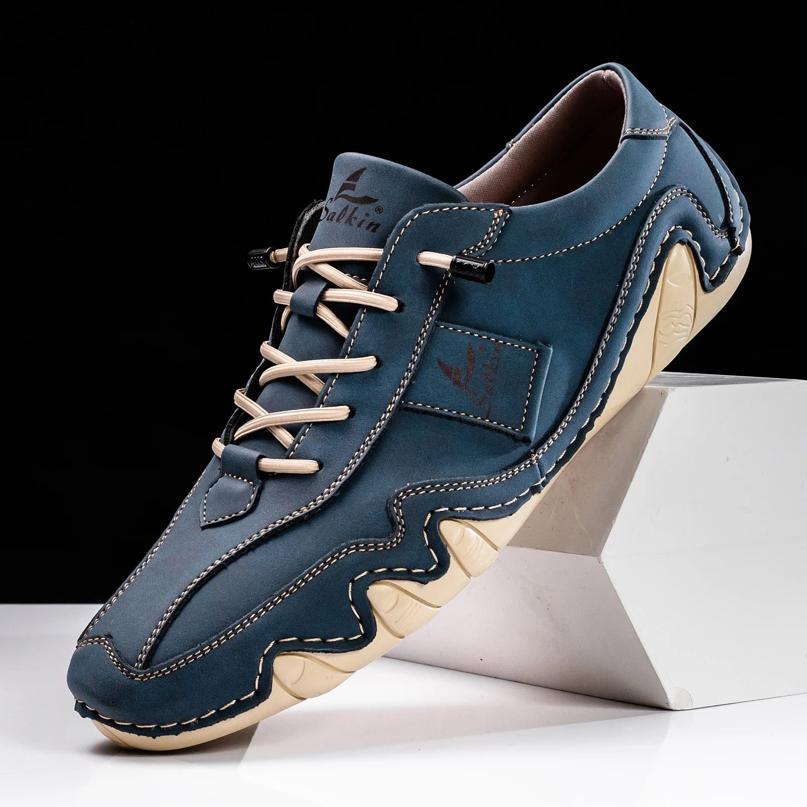 The Salkin™ Retro Genuine Leather Italian Footwear (Red 39) - | Zavonix