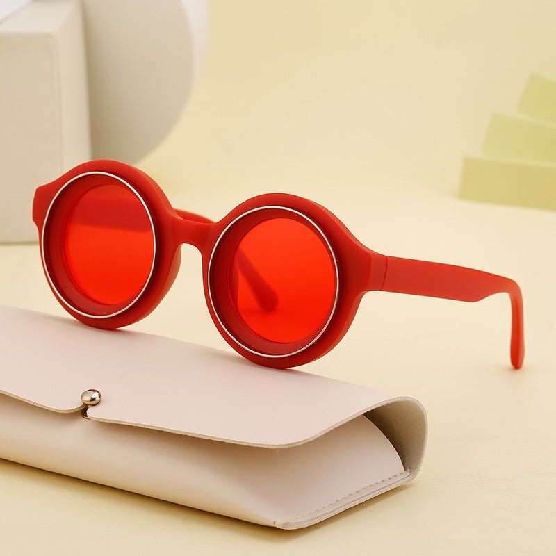 "The Solario Round" Sunglasses (Red ) - Sunglasses | Zavonix
