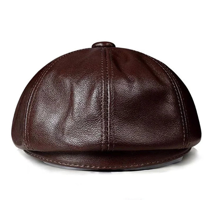 "The Timeless Gatsby" Leather Cap (Brown S) - | Zavonix