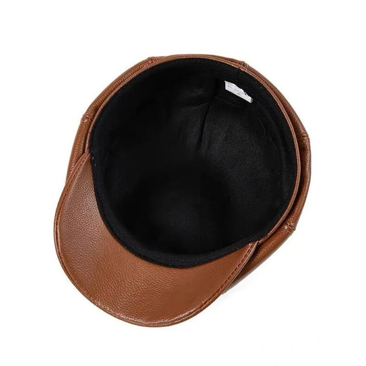 "The Timeless Gatsby" Leather Cap (Brown S) - | Zavonix