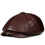 "The Timeless Gatsby" Leather Cap (Chocolate S) - | Zavonix