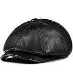"The Timeless Gatsby" Leather Cap (Chocolate S) - | Zavonix